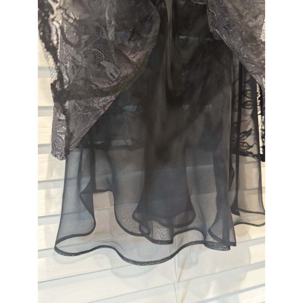 Vintage Victoria's Secret Gold Label Sheer Black Lace Teddy Small Dark Romantic - Picture 3 of 9